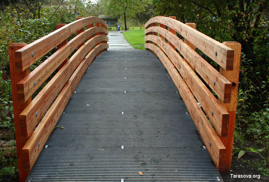 Деревянный мостик через ручей