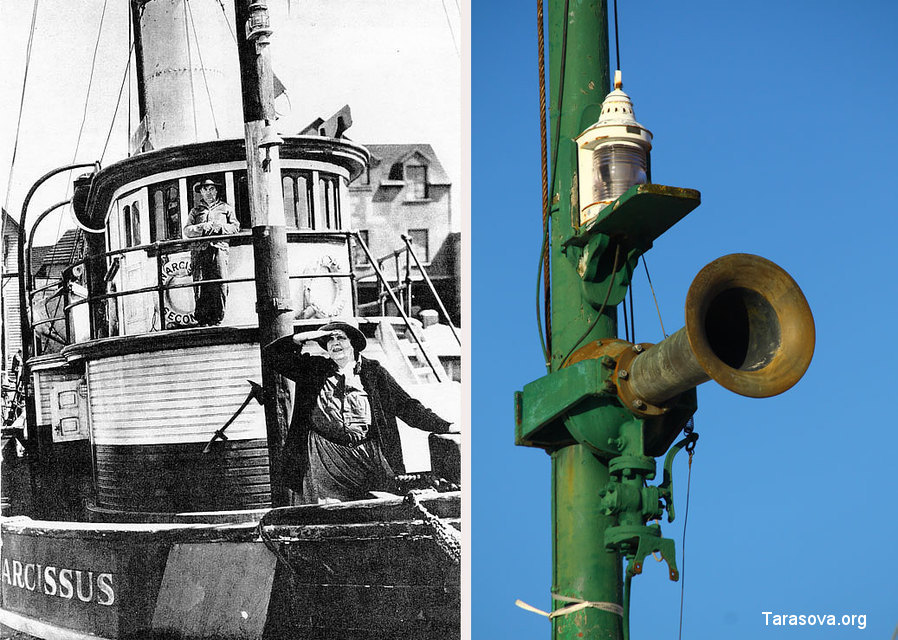 Справа - деталь корабля Arthur Foss, слева – кадр из голливудского фильма