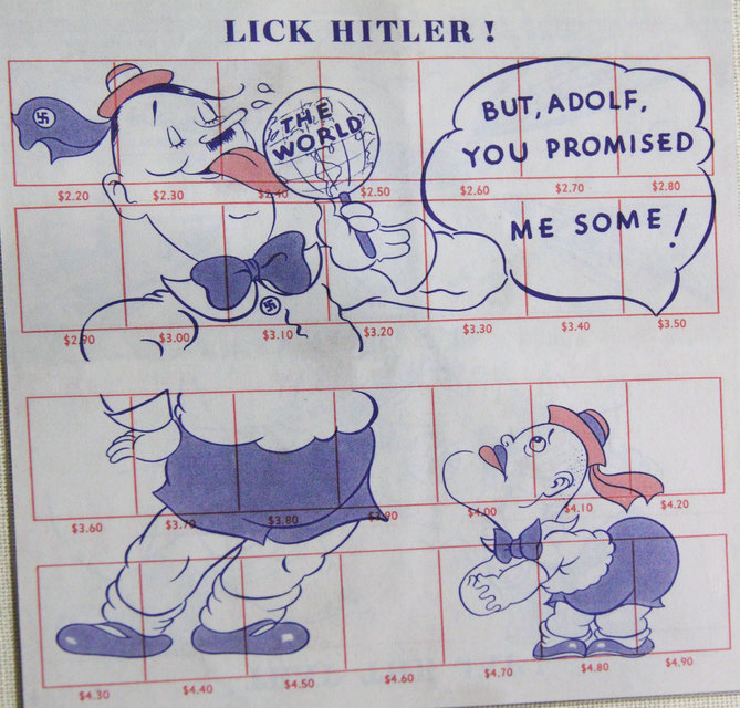 Карикатурный плакат, высмеивающий Гитлера
