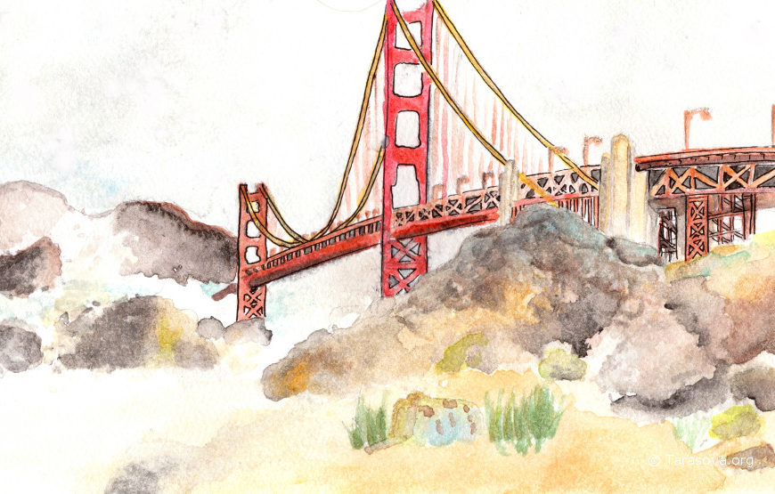 Золотые Ворота в Сан-Франциско. Golden Gate Bridge in San Francisco  Часть 1